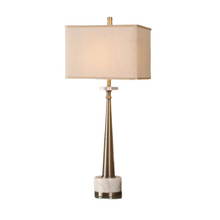 Load image into Gallery viewer, Tapered Antique Brass Lamp