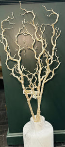 Glittered Twig Spray - Gold 38"